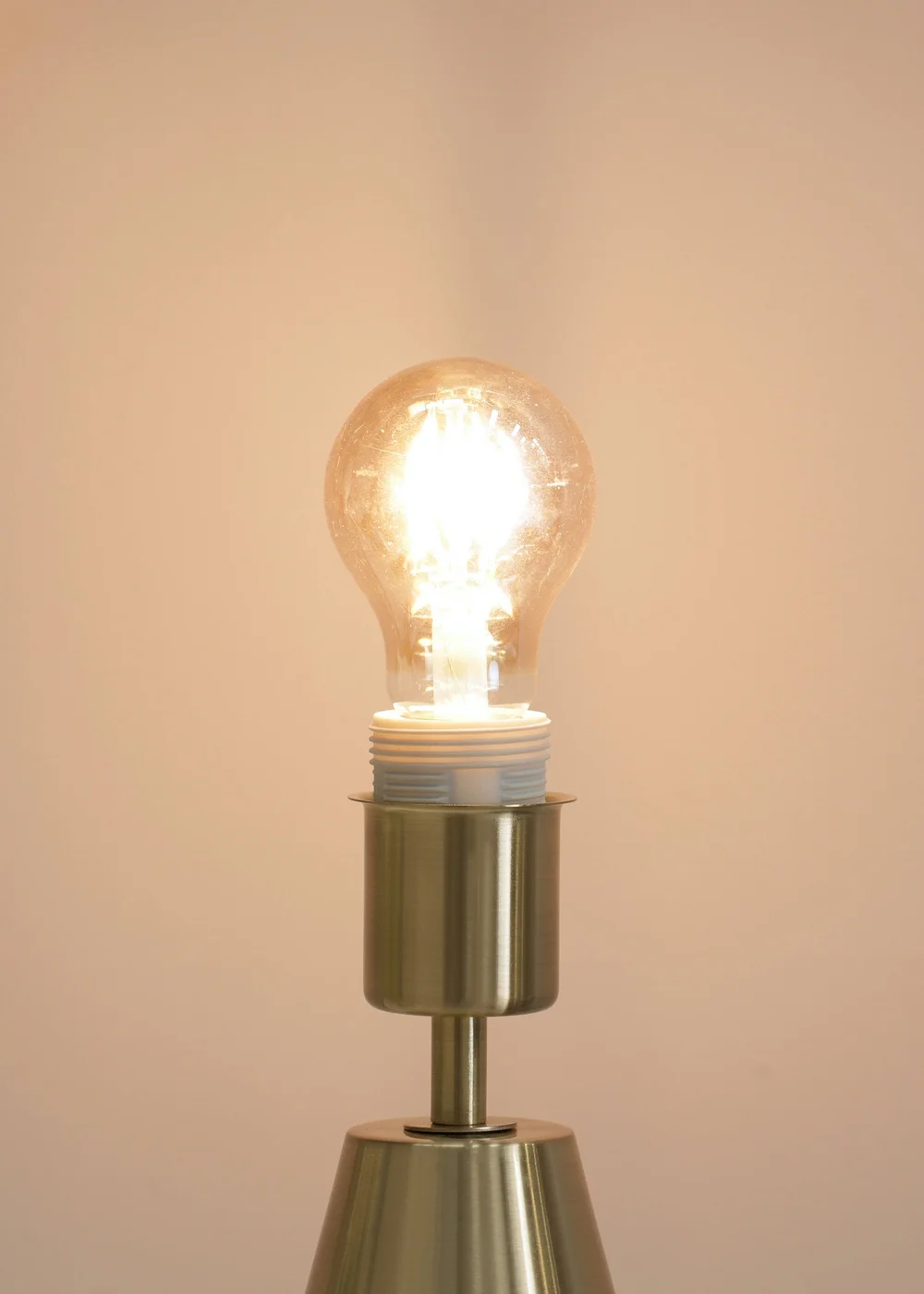 ValueLights Jax Dimmable Antique Gold Table Lamp with Small Drum Shade - One Size Image 5