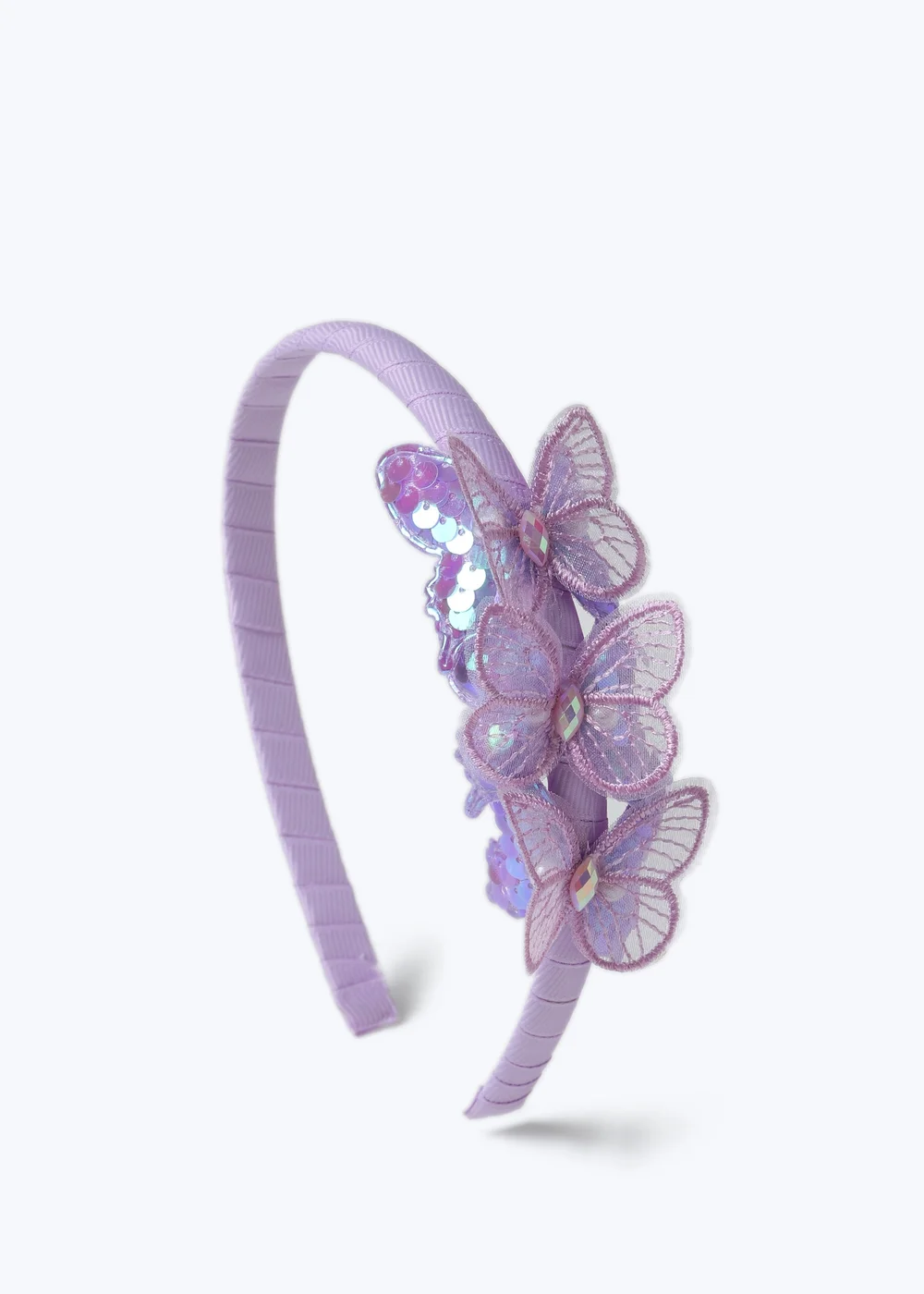Flitzy Purple Butterfly Headband - One Size Image 1