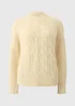 Yellow Cable Knit Jumper - S Image 4