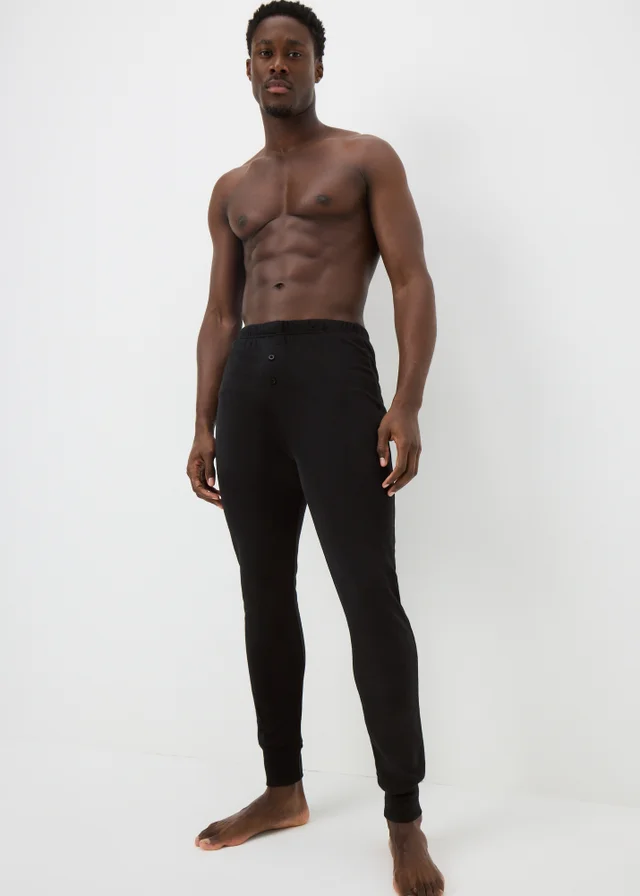 Black Thermal Long John Bottoms