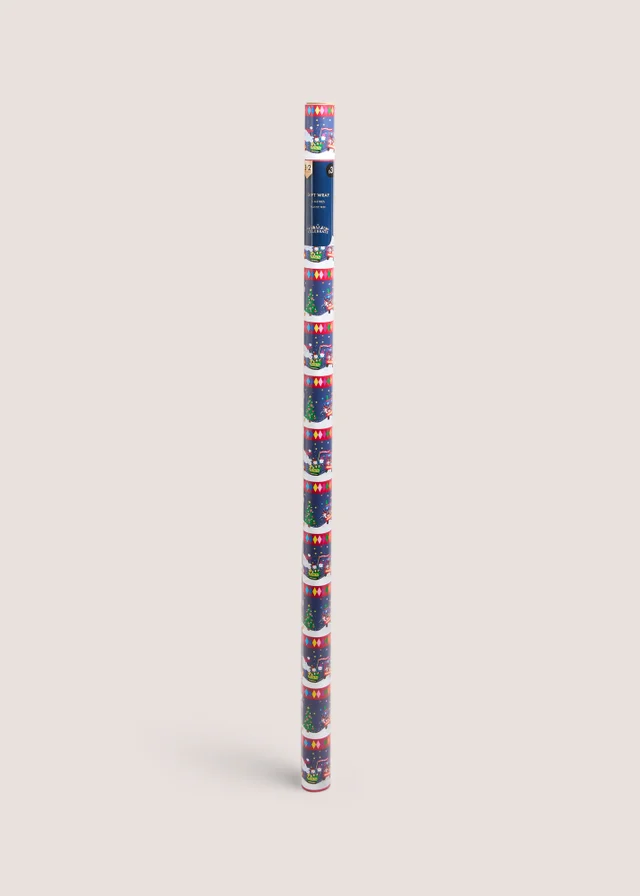 Navy Christmas Character 5m Gift Wrap