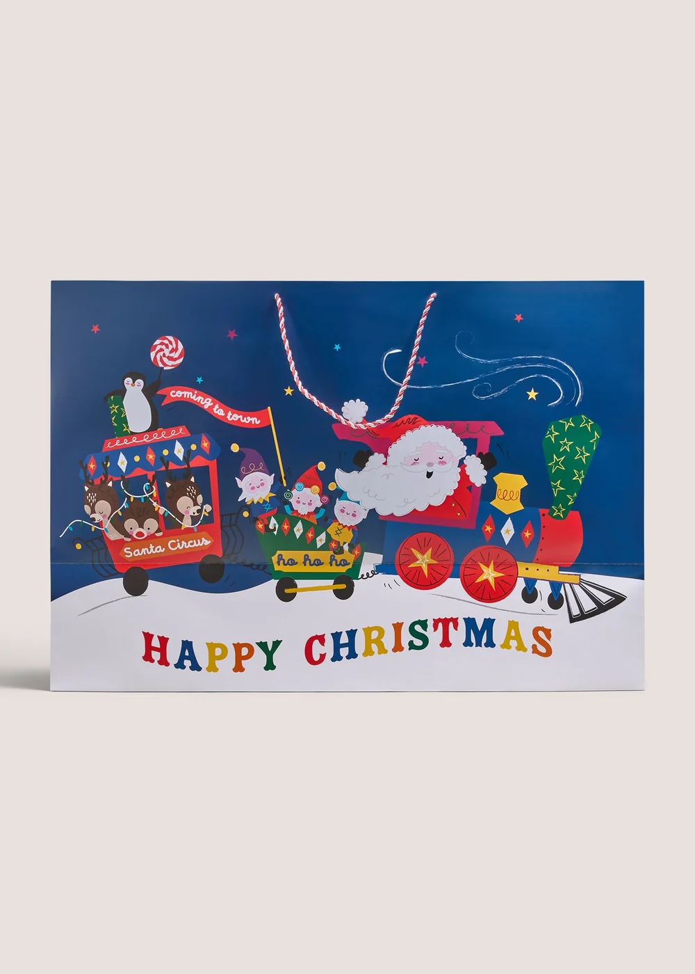 Blue Extra Large Christmas Character Gift Bag Image 1