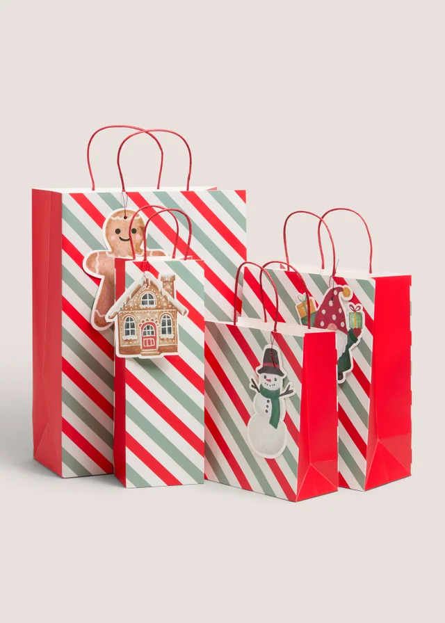 4 Pack Christmas Character Gift Bags