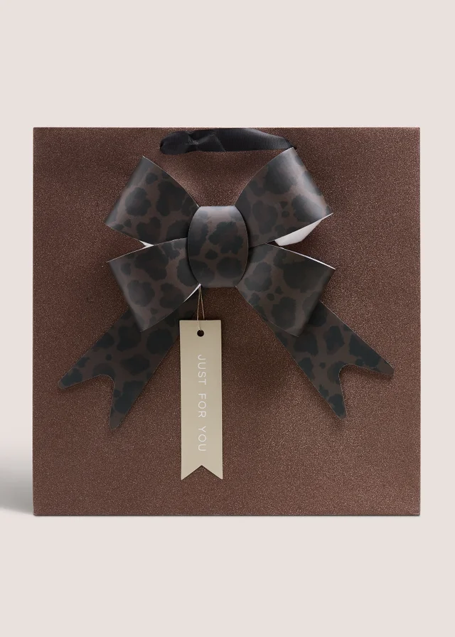 Brown Animal Print Gift Bag