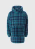 Blue Winter Check Snoodie - Large Image 3