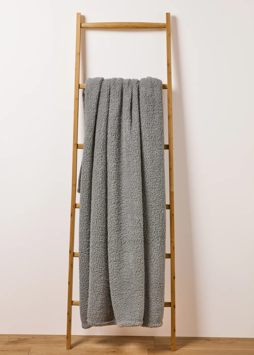 Grey Teddy Throw Image 1