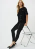 Black Velvet Cord Leggings - 8 Image 1
