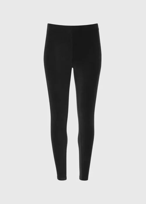Black Velvet Cord Leggings - 8 Image 4