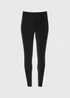 Black Velvet Cord Leggings - 8 Image 4