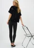 Black Velvet Cord Leggings - 8 Image 3