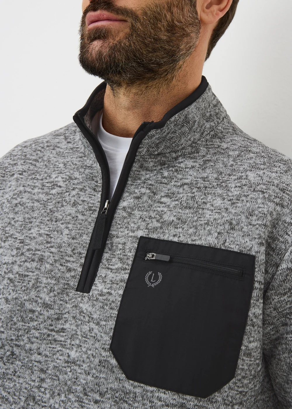 Lincoln Grey Quarter Zip Tech Gilet - S Image 2