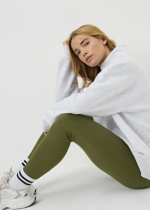 Khaki Seamless Leggings - XL Image 3