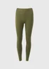 Khaki Seamless Leggings - XL Image 4