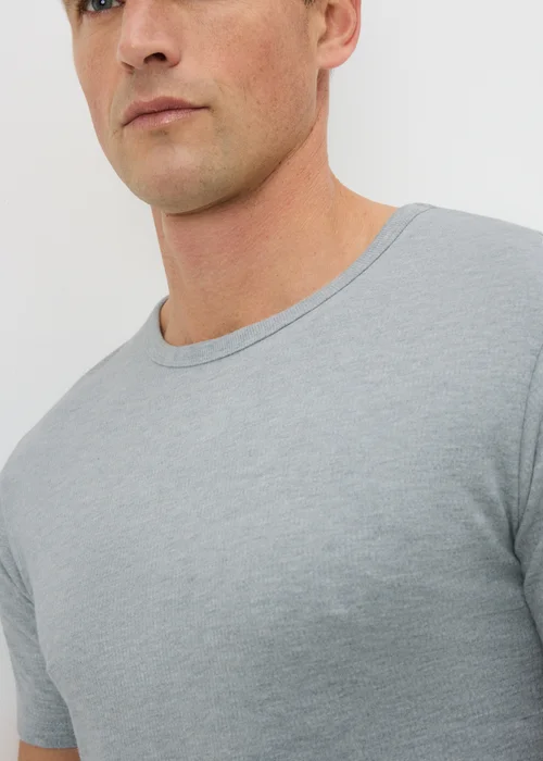 Grey Medium Thermal Short Sleeve T-Shirt - Small Image 2