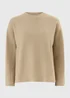 Beige Soft Touch Drop Shoulder Co Ord Top - Small Image 4