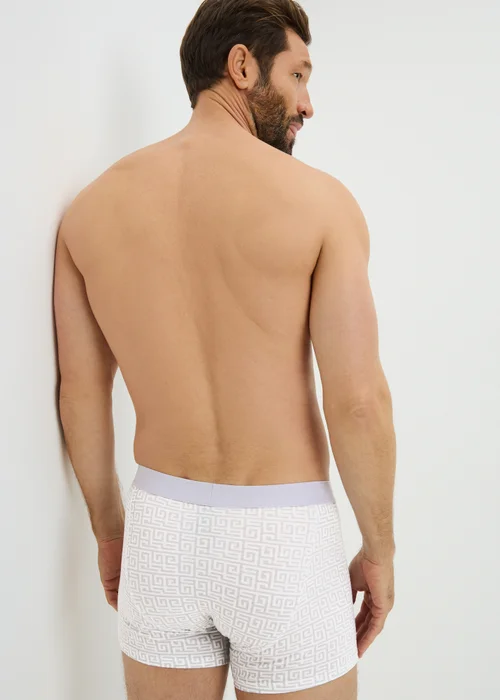 3 Pack Multicolour Metallic Geo Printed Boxers - Small Image 3