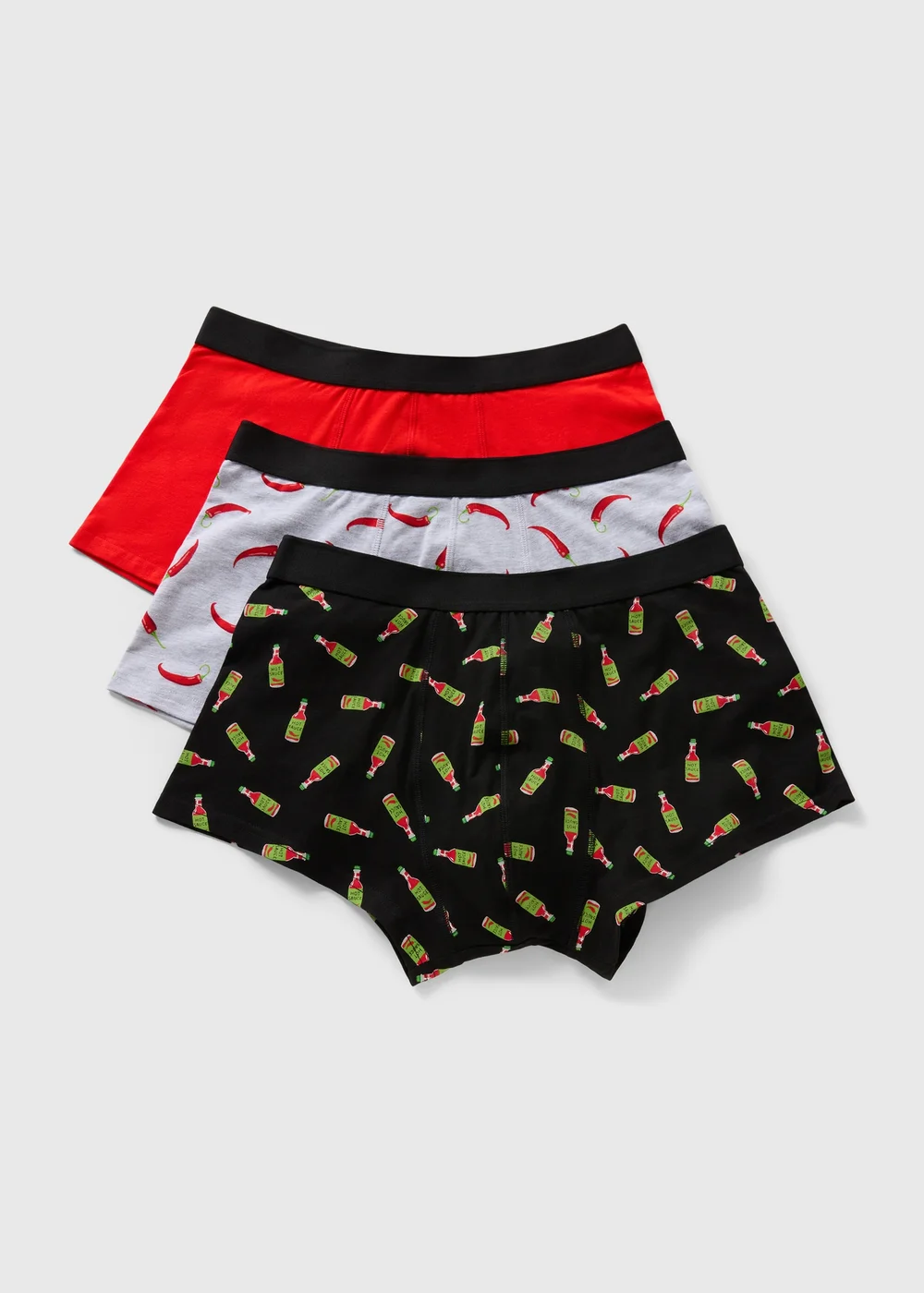 3 Pack Red Chilli Print Hipsters - XXXL Image 1
