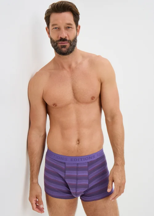 5 Pack Multicolour Jewel Stripe Hipsters - XXXL Image 2