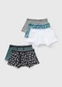 5 Pack Teal Leaf Keyhole Boxers - Extra small Image 1