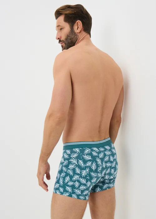 5 Pack Teal Leaf Keyhole Boxers - Extra small Image 3