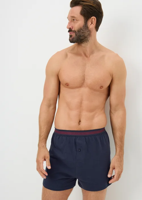 5 Pack Burgundy Striped Boxers - XXXL Image 2