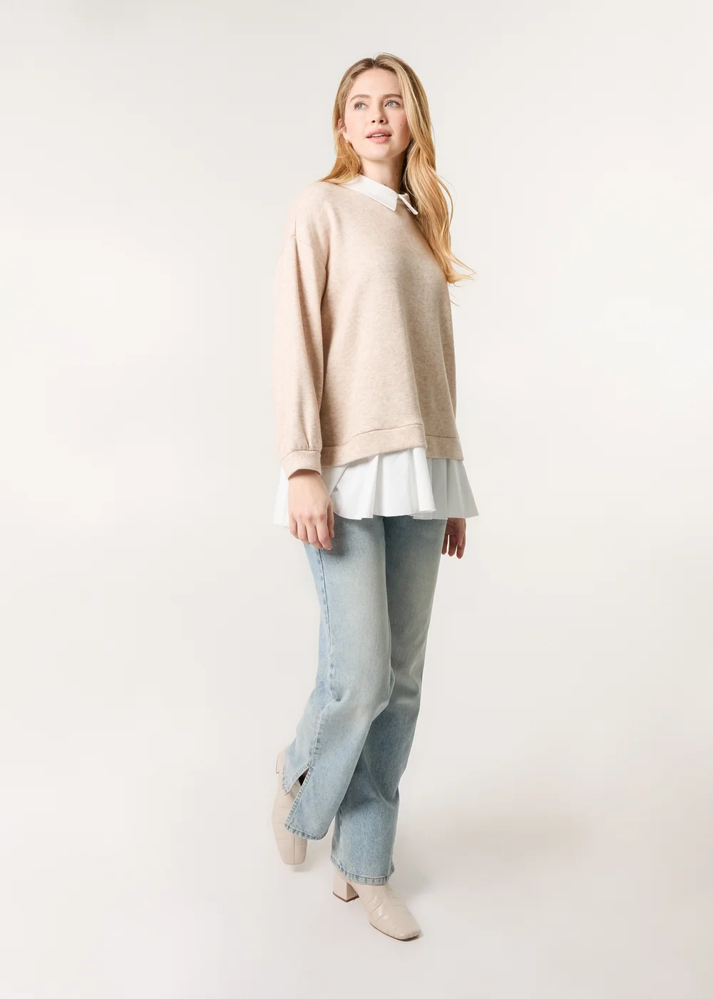 Blue Vanilla Brown 2in1 Cut & Sew Sweater - Large/Extra Large Image 2