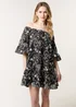 Blue Vanilla Black Embroidered Smock Dress - M/L Image 1