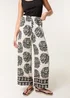 Blue Vanilla Khaki Printed Elasticated Trousers - L/XL Image 2