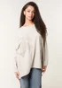 Blue Vanilla Beige Lace Bow Sweat Top - One Size Image 1