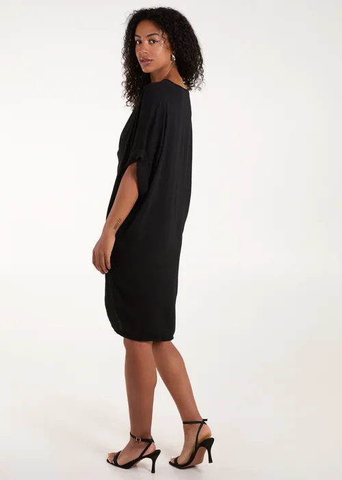Blue Vanilla Black Twist Front Midi Dress - One Size Image 2