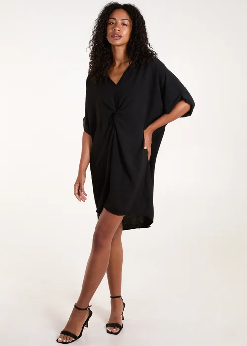 Blue Vanilla Black Twist Front Midi Dress - One Size Image 4