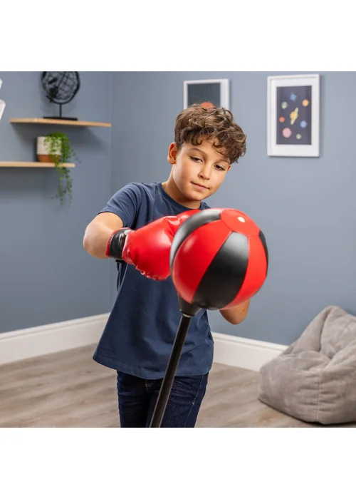 Toyrific Black/ Red Large Punch Ball With Gloves - One Size Image 6