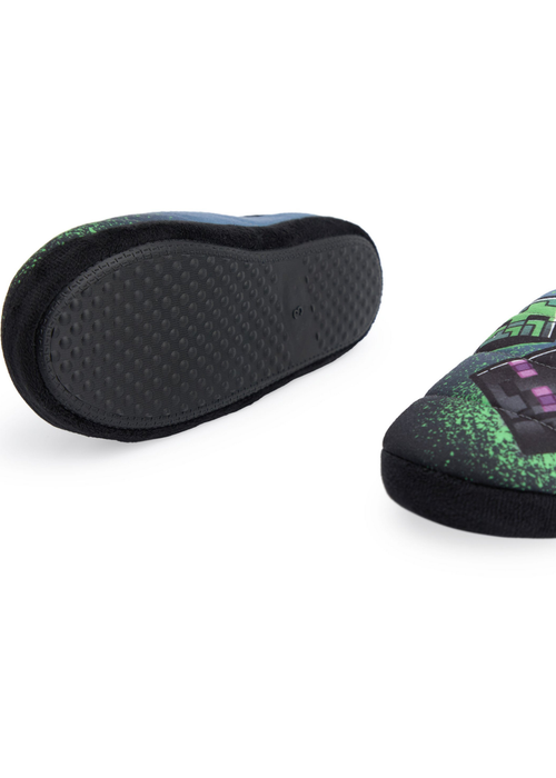 Vanilla Underground Minecraft Kids Multicoloured Grafitti Slip On Loafer Slippers (11 Younger - 5 Older) - Size 5 Infants Footwear Image 4