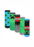 Vanilla Underground Minecraft Kids Multicoloured Character Calf Socks Set of 5 (9 Younger - 6.5 Older) - Size 12.5-3 Image 1