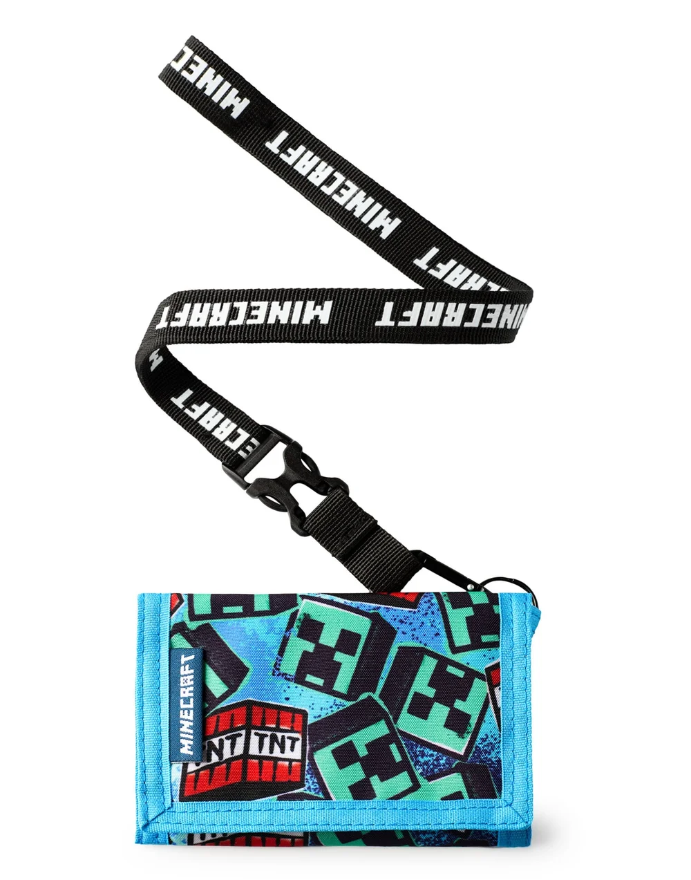 Vanilla Underground Minecraft Kids Blue Grafitti Strap Wallet - One Size Image 1