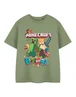Vanilla Underground Minecraft Kids Green Boom Creeper T-Shirt (3-14 Years) - Age 3-4 Years Image 1