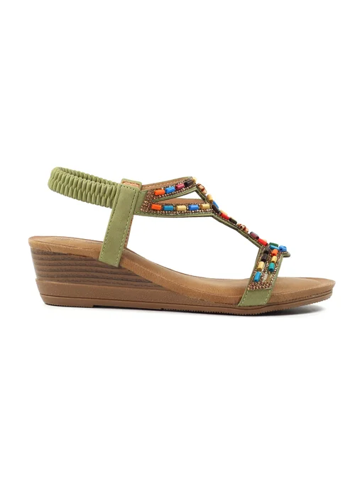 Lunar Khaki Epsom Sandal - Size 8 Image 3