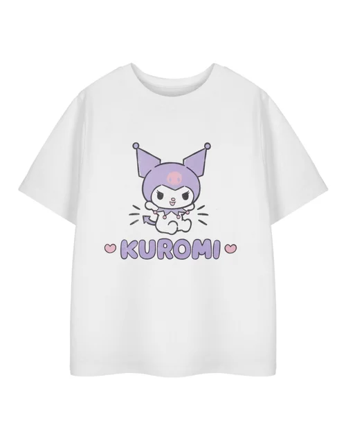Vanilla Underground Hello Kitty Kuromi Heart Kids White T-Shirt (3-14 Years) - 098 Image 1