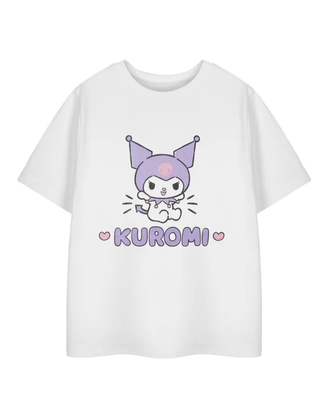 Vanilla Underground Hello Kitty Kuromi Heart Kids White T-Shirt (3-14 Years)