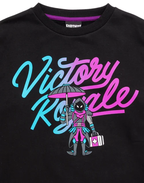 Vanilla Underground Fortnite Victory Royale Boys Black Sweatshirt (11-16 Yrs) - 15-16 Yrs Image 4