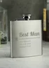 Personalised Best Man Hip Flask - One Size Image 1