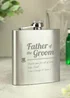 Personalised Father of the Groom Hip Flask - One Size Image 3