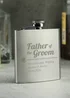 Personalised Father of the Groom Hip Flask - One Size Image 1
