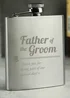 Personalised Father of the Groom Hip Flask - One Size Image 2