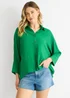 Gini London Mid Green Kimono Oversized Blouse - 12 Image 3