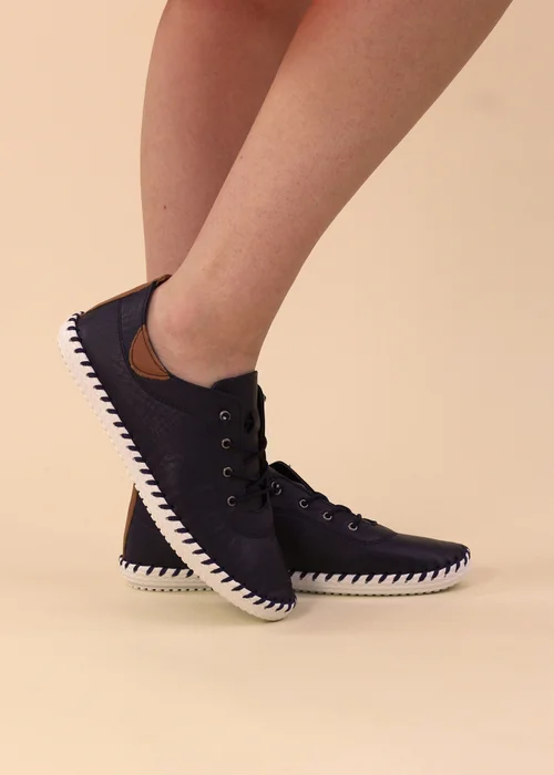 Lunar Blue St Ives Plimsoll - Size 7 Image 1