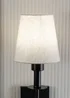 ValueLights Pair of Kincaid Rechargeable Black Wall Lights with Cream Shades - One Size Image 4