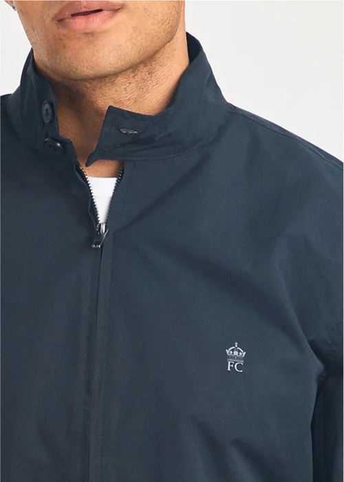 French Connection Navy Funnel Neck Harrington Jacket - M Image 4
