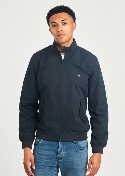 French Connection Navy Funnel Neck Harrington Jacket - M Image 5