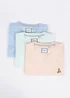 Brave Soul Light Blue Crew Neck T-Shirts with Contrast Piping 3-Pack - Extra Large Image 1